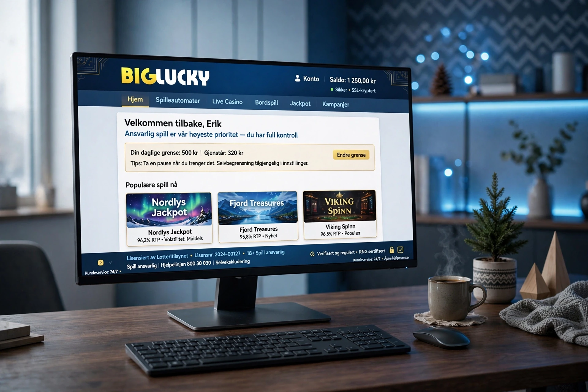 Spillautomater med progressive jackpoter BIG LUCKY CASINO