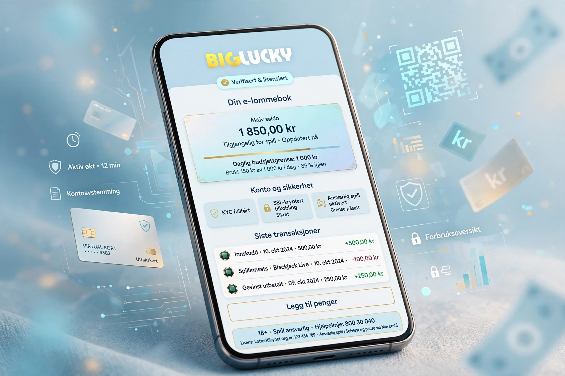 digital lommebok BIG LUCKY CASINO