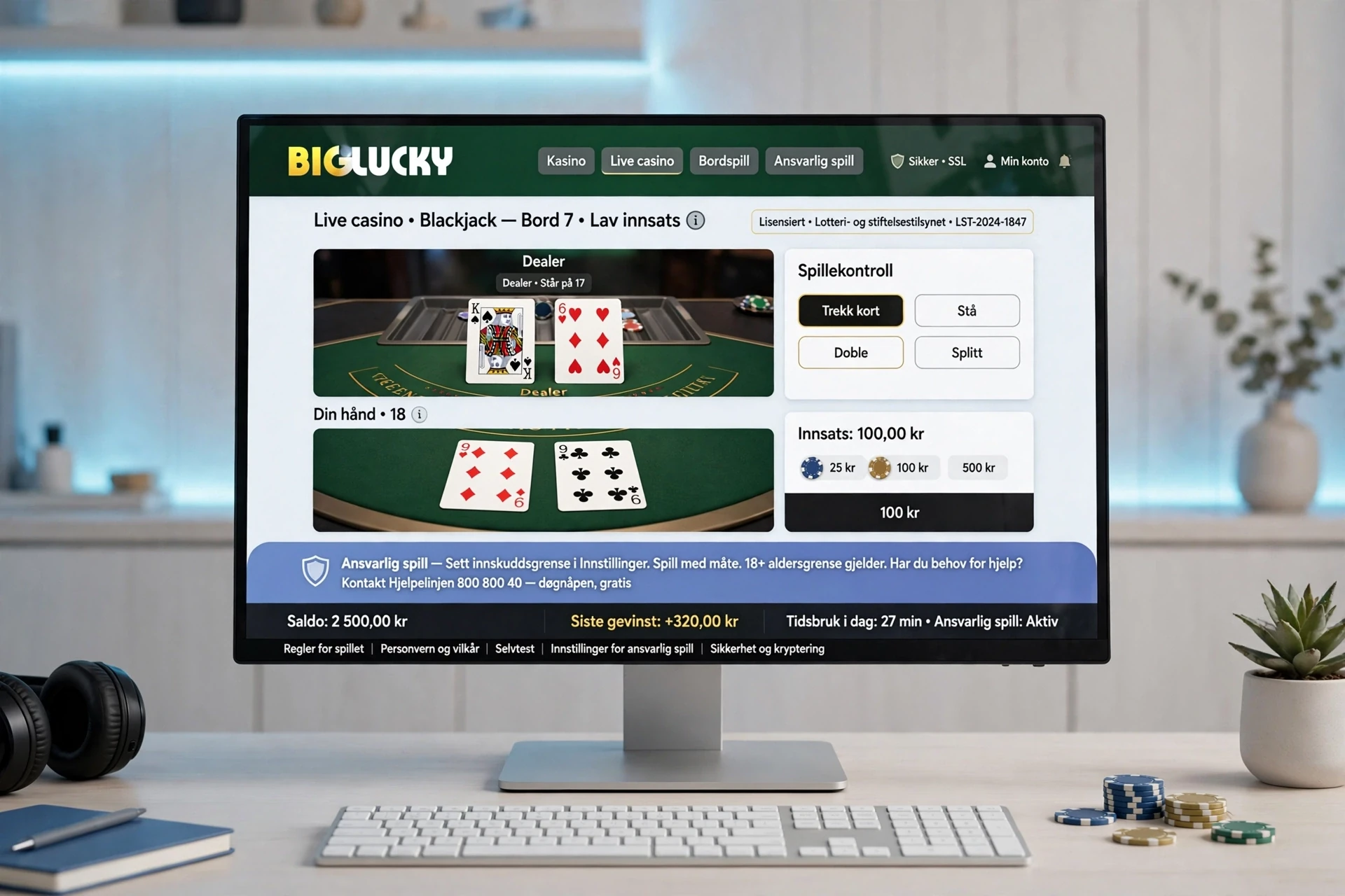 baccarat-spill på nettet Big Lucky Casino