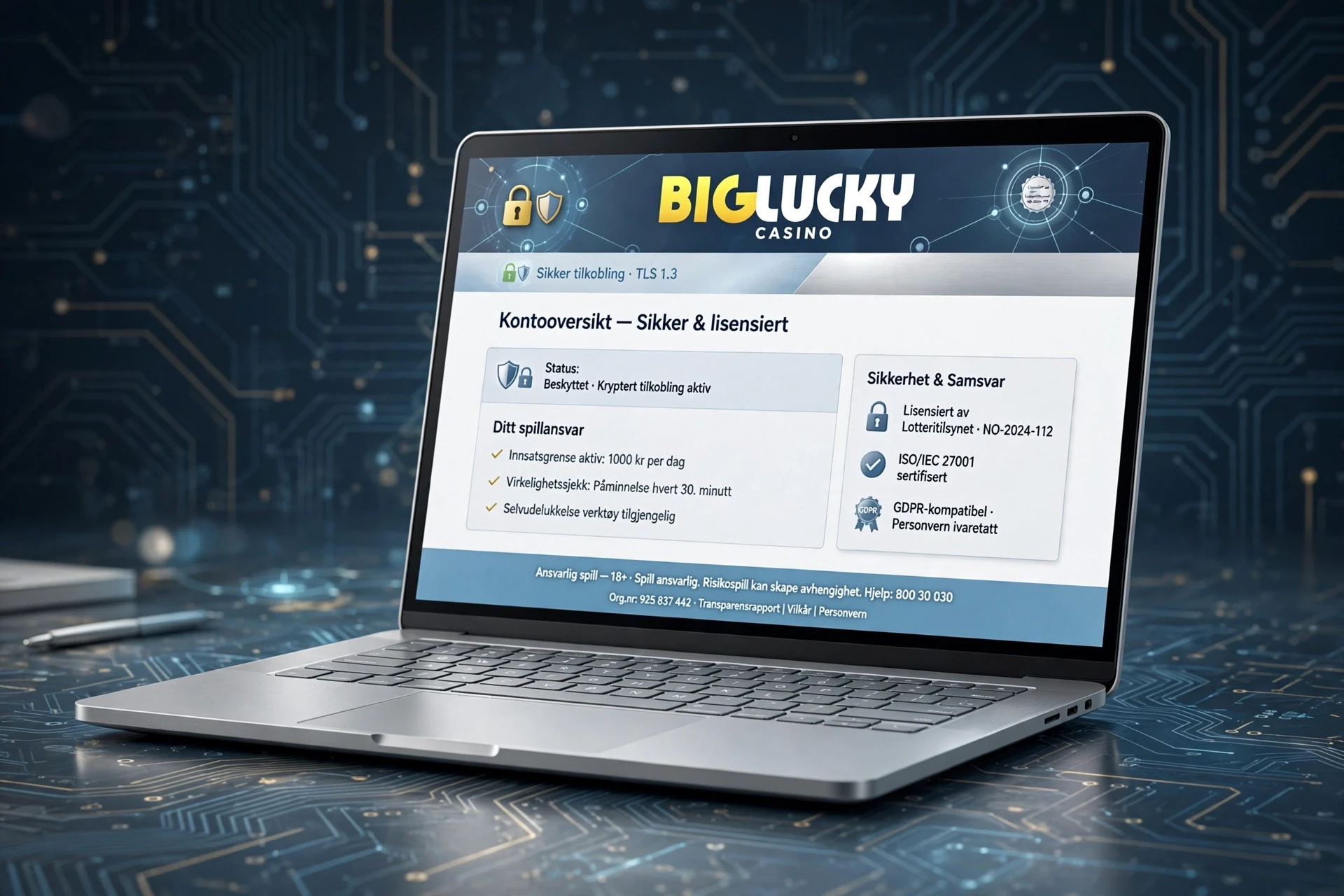 SSL-sertifikat BIG LUCKY CASINO