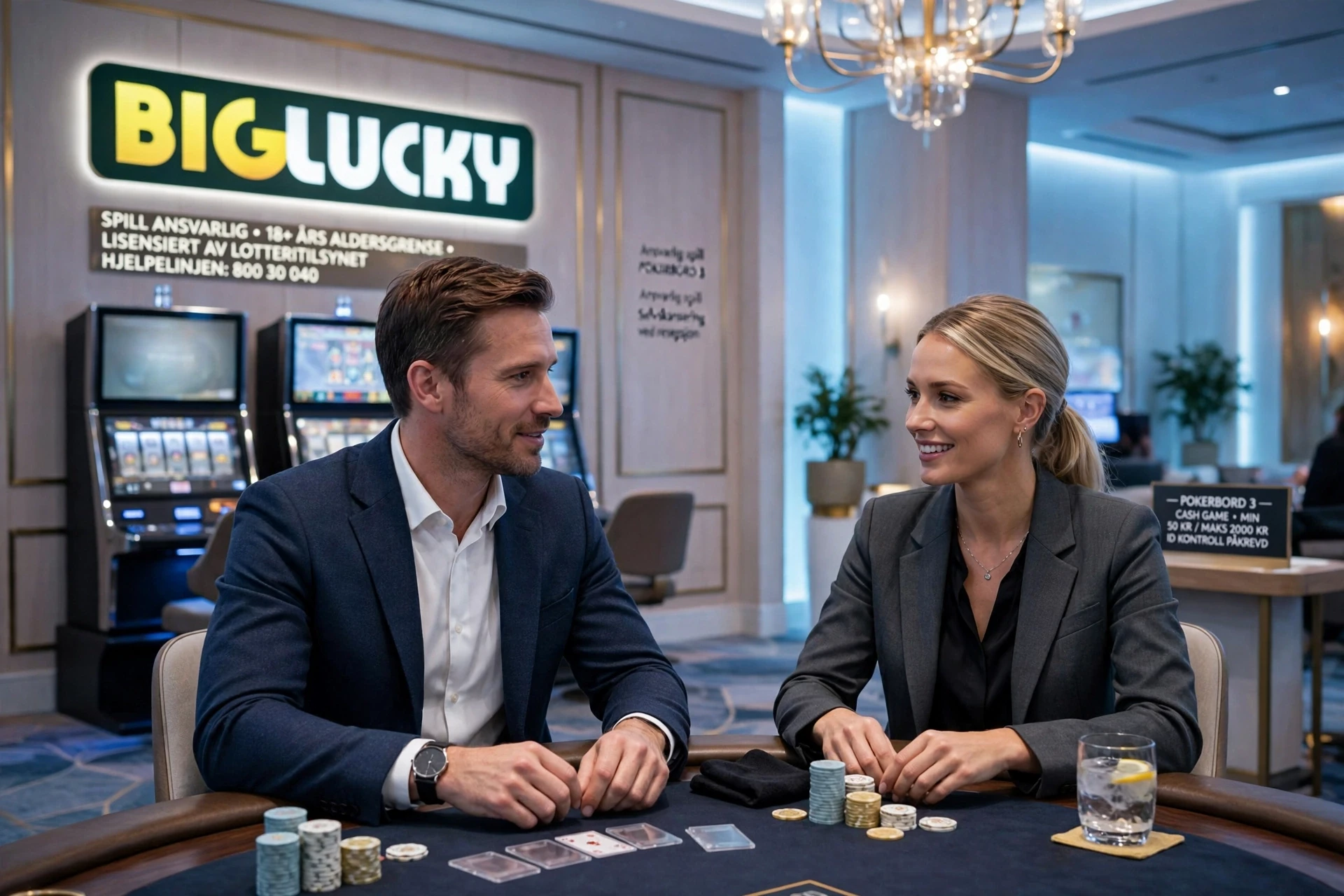 To pokerspillere på BIG LUCKY CASINO
